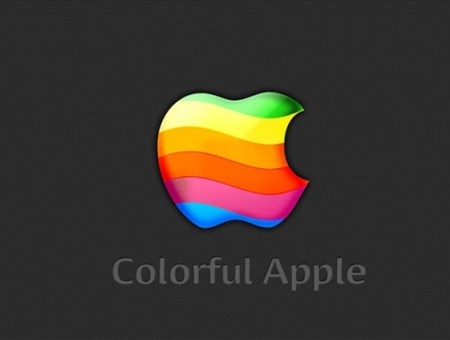 Photoshop制作一个七彩的苹果标志