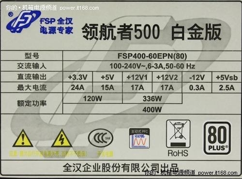 足400W白标电源表现堪称全能