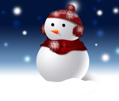 photoshop绘画一个可爱的雪人(2)
